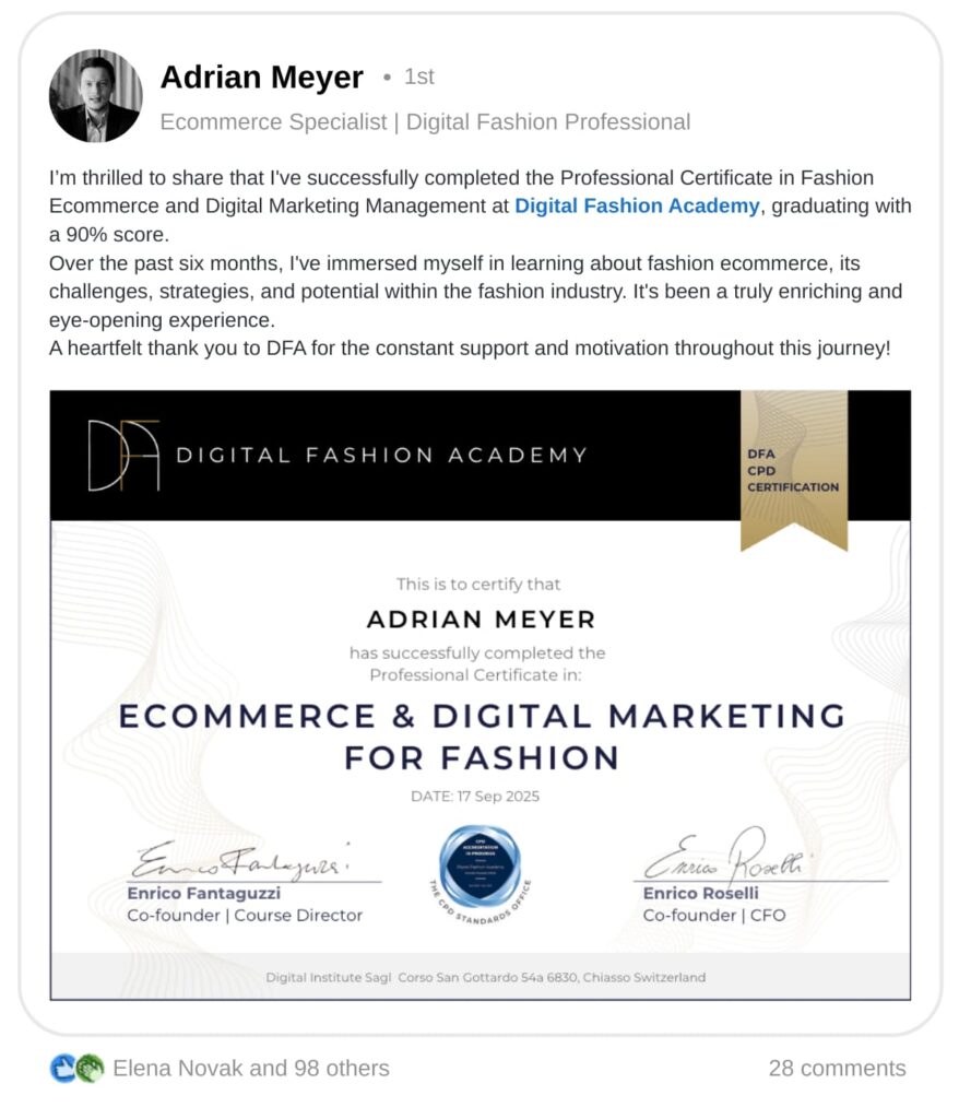 DFA Accreditation Certification