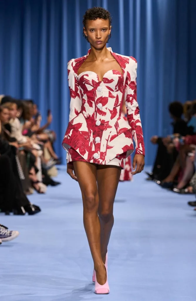 Balmain Mini Dress Spring Summer 24 floral print