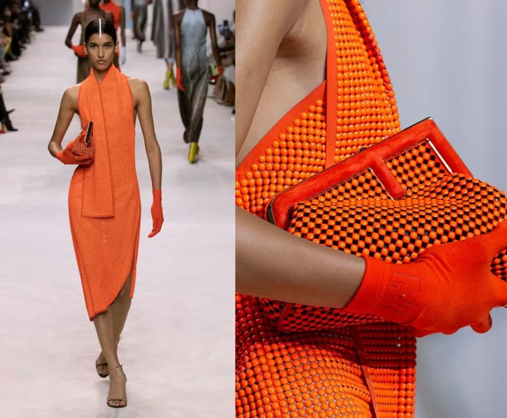 Fendi Spring Summer 24 trends - red 3d prints