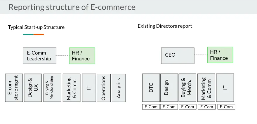 Ecommerce organisation - reporting structure