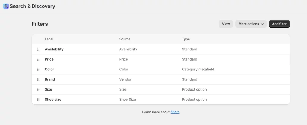 Creating custom filters in Product Listing Pages with metafields